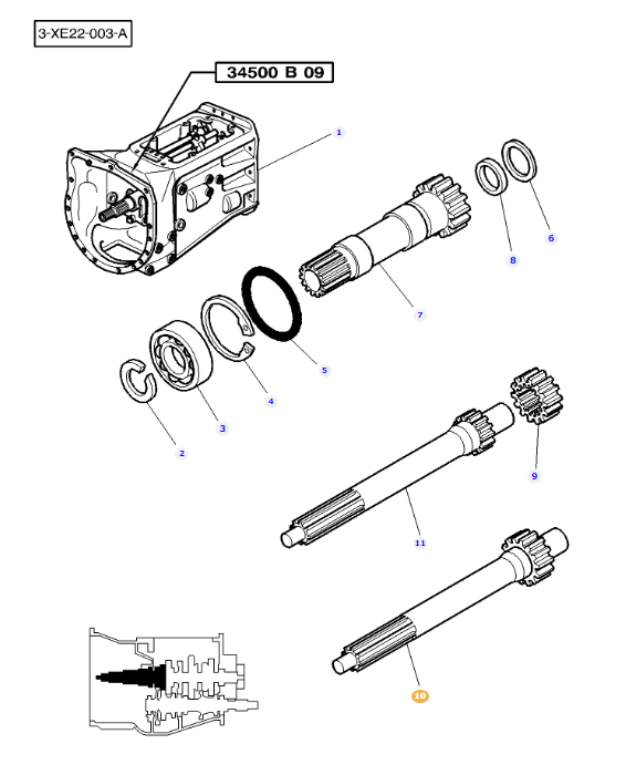 Input Shaft 29T 1693759M1 - Image 2