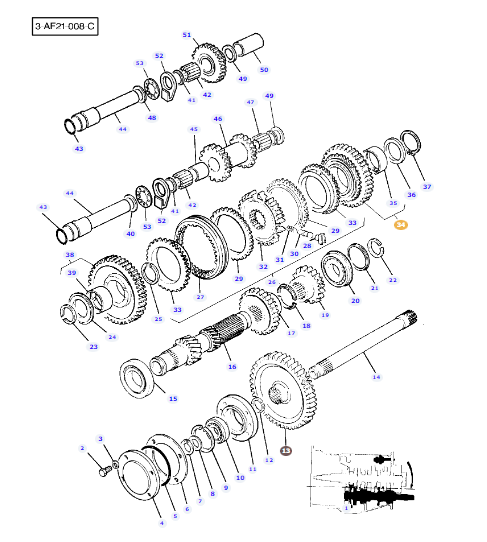 Forward/Reverse Synchro Gear 3612290M92 - Image 3