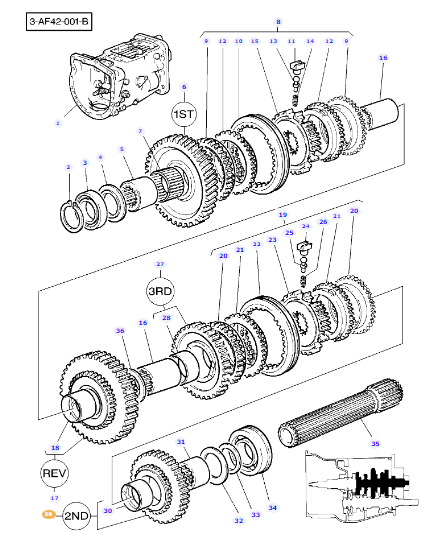 Transmission 2nd Gear 3698044M91 - Image 2