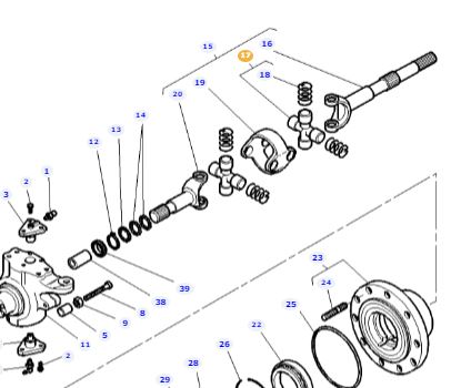 Carraro 4WD Axle Universal Joint 3903701M1 Genuine - Image 2