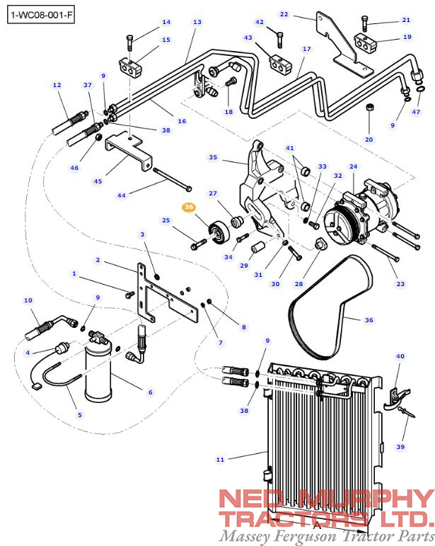 A/C Compressor Idler Pulley 4270319M2 - Image 2