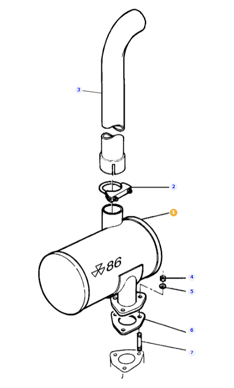 Exhaust Silencer 3388432M2 - Image 2