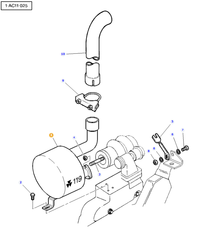Exhaust Silencer 3619443M3 - Image 2