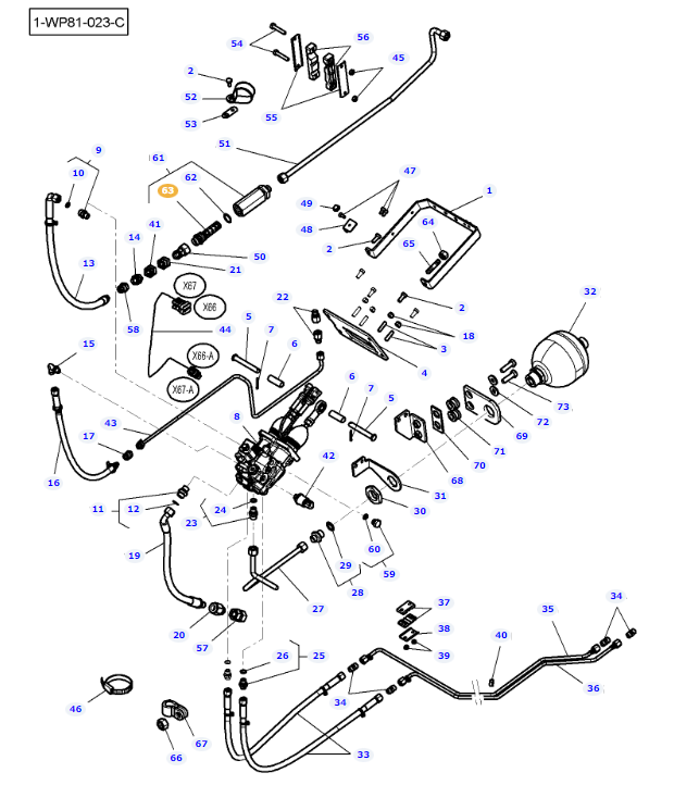 High Pressure Brake Filter 3909495M1 - Image 2