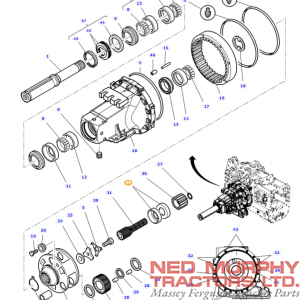 Rear Half Axle Seal 3582195M1 - Image 2