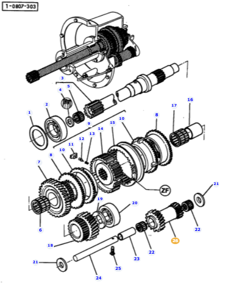 3791749M2, Reverse Idler Gear, Massey Ferguson Tractors, Ned Murphy Tractors Ltd.