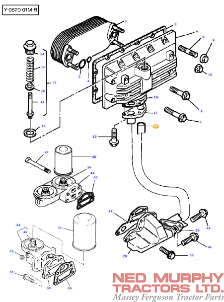 Perkins Oil Cooler Pipe 4224671M1 - Image 2