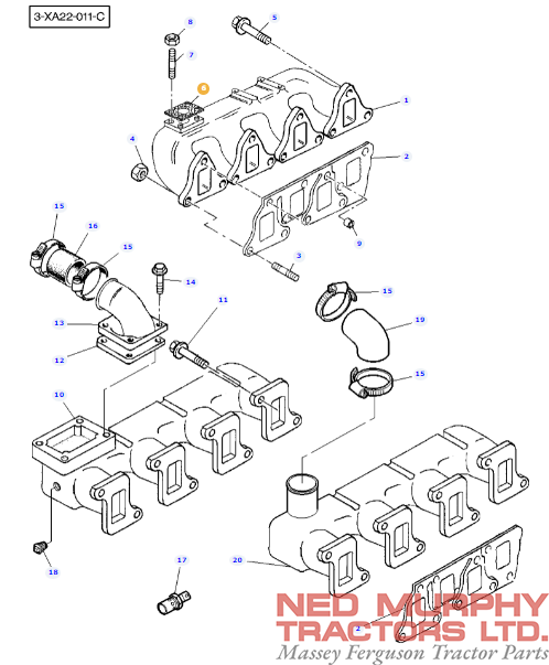 Exhaust Manifold Gasket 4224185M1 - Image 2