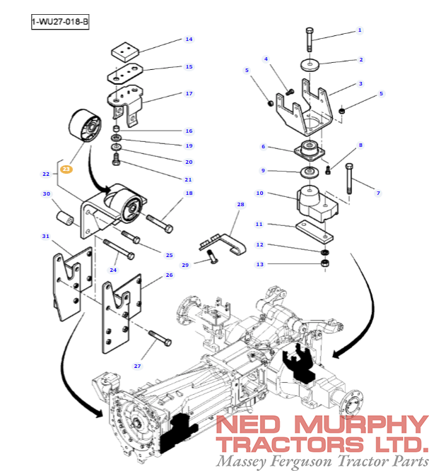 Front Cab Mount 3786281M2 - Image 2