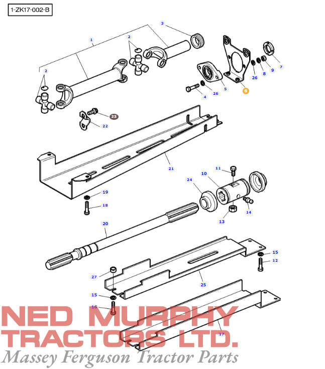 4WD Shaft Support Bracket 3783757M2 - Image 2